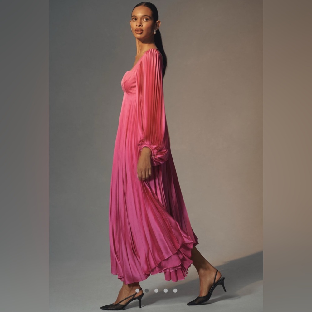 Acler pink Ellington long sleeve sweet heart dress from Anthropologie - Picture 2 of 4